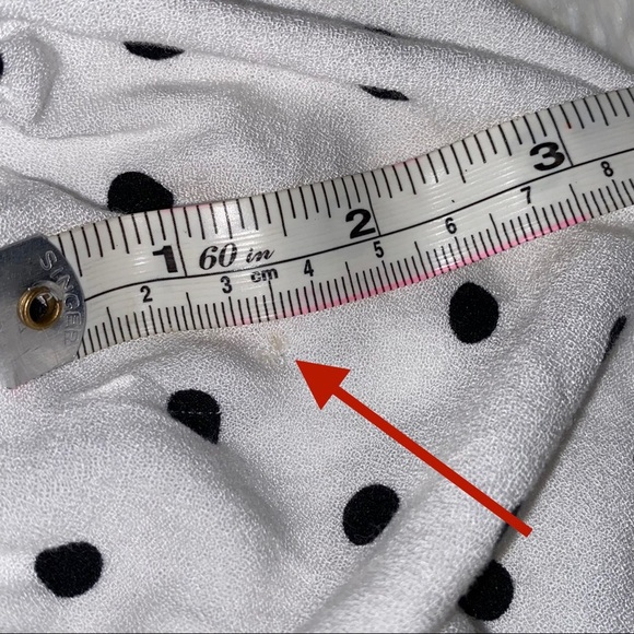 NWT AFRM Polka Dot Long Sleeve Cutout Smocked Mini Dress, Size Small - Picture 10 of 16